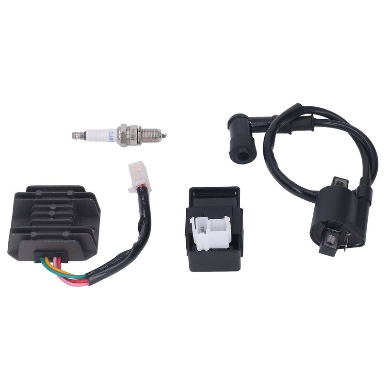 Ignition Coil 6Pin CDI Voltage Regulator Spark Plug Kit for