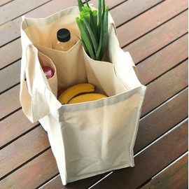 Biome Organic Cotton Canvas Tote Shopping Bag - Plain Natural