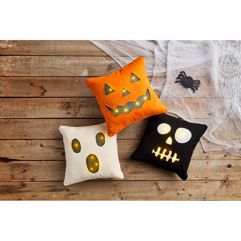 Mud Pie Throw Pillow, 16" x 16", Pumpkin