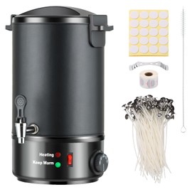 Wax Melter for Candle Making, 8L Large Electric Wax Melting Pot, Candle Making Kit with Quick Pour Spout & Constant Temperature Control Melters for Candle Soap Home Business