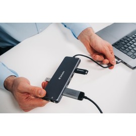 Verbatim 13 in 1 USB Type-C Hub for PD Rapid Charging, Supports USB PD, USB-C Port, Supports 8K (30Hz), 5Gbps Data, HDMI 8K (30Hz) x 2, DP, Audio, Internet, USB-A (3.2 Gen1), 3 USB-A (3.2 Gen2), USB-A