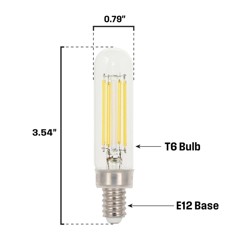 Westinghouse Lighting 5334000 5 Watt (60 Watt Equivalent) T6 Dimmable