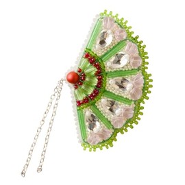 Crystal Art Beadwork kit for Creating Brooch BP-303C Fan