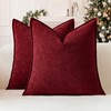 Sungeek Set of 2 Soft Chenille Cushion Covers 45x45cm Square