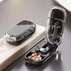 Portable Pill Cutter and Organizer for Travel – 1/2, 1/3,