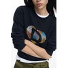 Desigual Donna Felpa con ricami a forma di cuore.