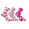 Ladies Fluffy Stripes & Polka Dot Design Co-Zee Thermal Socks