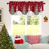 Tokusyou Christmas Net Curtain Decorative Christmas Curtain Red Curtain The