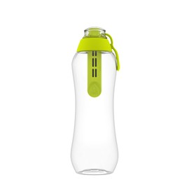 DAFI Water Bottle with Filter 0.5 L Lime - Water Bottle with Water Filter, BPA-Free, Sports Bottle with Filtered Water for Travel - Filter Bottle Outdoor + Activated Carbon Filter Straw