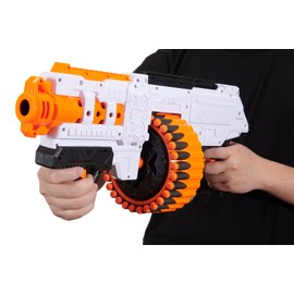 Electric Automatic Toy SMG with Scope Fast BR Electric Dart Blaster with 48 Foam Darts, Rotating Drum, Toys Guns for 8-12 Year Old Boys, Birthday Xmas Gifts for Kids & Teens