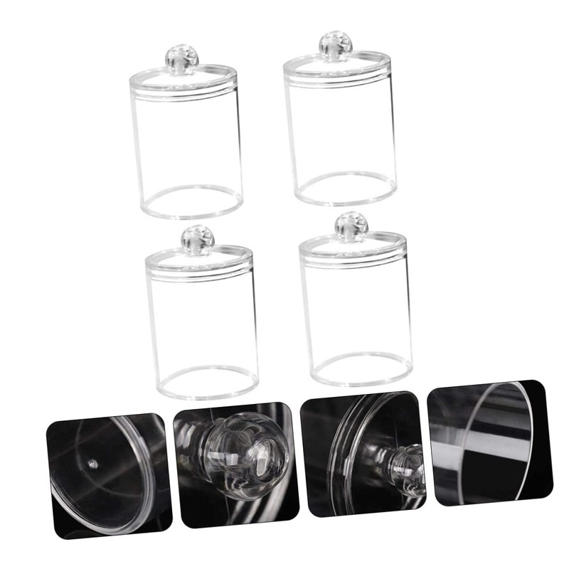 Ciieeo 4pcs Organized Storage Cotton Covered Boxes Stackable for Cosmetics