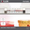 Taylor Large Tube Analog Refrigerator and Freezer Kitchen Thermometer with