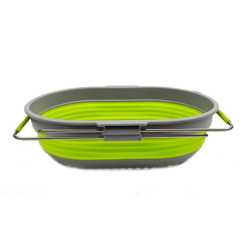 SAMMART 5L Expandable and Collapsible TPE/PP Oval Strainer Over The