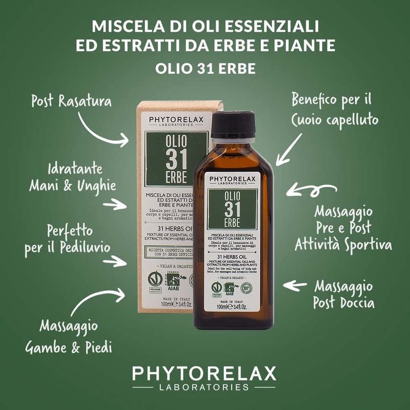 PhytorelaxLaboratories Olio 31 Erbe Vegan & Organic - Miscela Di