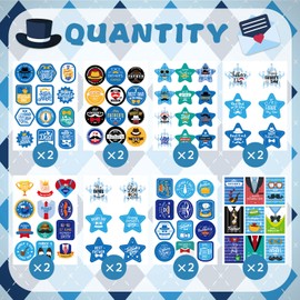 192PCS Happy Father's Day Stickers Fathers Day Stickers Lables Cards Envelopes Seals and Gifts Wrapping Decoration