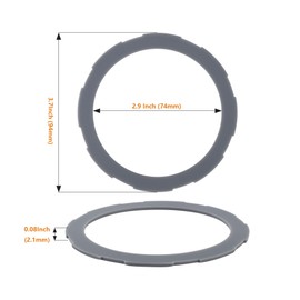 Qtcial 2 Packs Blender Gaskets 182341-000-842, Silicone Rubber Sealing O-ring, Premium Replacement Parts Compatible with Oster Pro 1200 Blender, Gray