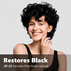 KAISASA Black Hair Dye Shampoo 3 in 1 for Gray Hair, Women Men