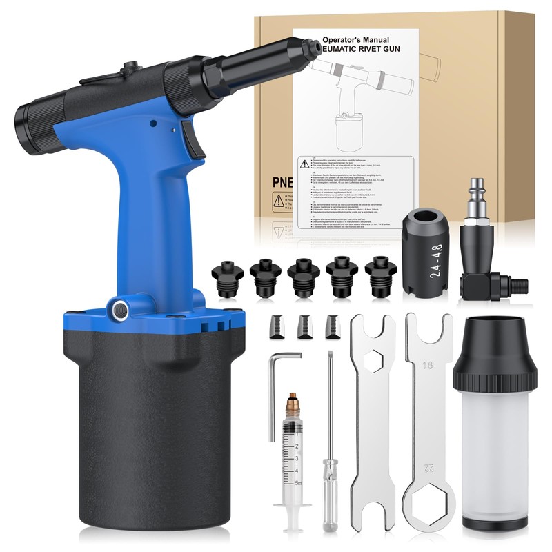 VORXEON Self Suction Pneumatic Rivet Gun Kit 3/32" - 1/4"