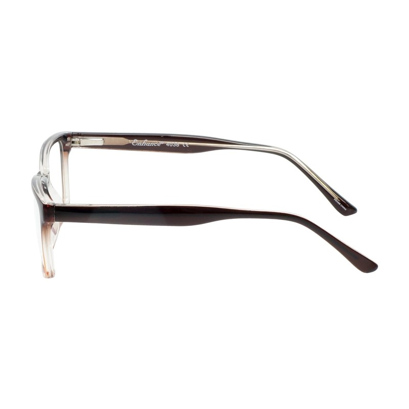 Calabria Enhance 4038 Rectangular Reading Glasses +5.00 Brown Gradient Crystal