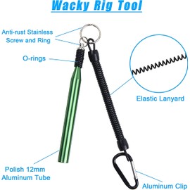 Wacky Rig Worm Tool Wacky Worm Kits, 81PCS Wacky Rig O-Rings Wacky Worm Weedless Hooks Worm Stick Soft Baits for Largemouth and Smallmouth Bass Fishing