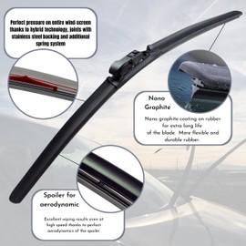 Fits Jaguar I-Pace 2018-onwards All Season Wiper Blades With Extra Refill Rubber 26"20" HAS2620ST