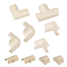 D-Line D-Line Mini Cable Trunking Clip-Over Accessory Multipack | Join Multiple Lengths of 30x15mm Mini Cable Cover | 10 Piece Electrical Trunking Accessory Multipack - Magnolia