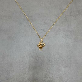 "Handmade" Snake GOLD Plated Necklace Cobra Mamba Reptile Serpent Cold Blood Predator