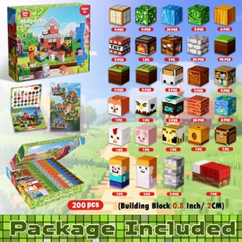 ToyUnited Magnetic Blocks, 200PCS Magnetic Building Blocks, Constructions Toys for Boys & Girls Ages 3 4 5 6 7 8 9 10 STEM Stacking Tiles Toy, Sensory Birthdays Christmas for Kids Gifts