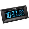 RHYTHM 8RZ196SR02 Alarm Clock, Radio Clock, Digital, Gradient, LED, Display,