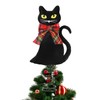 Black Cat Tree Topper for Christmas Decor