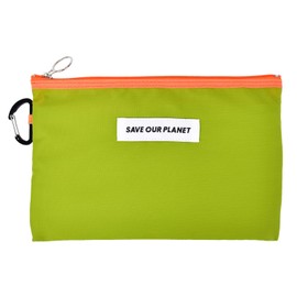 Aventura pjp-80040 Safe Made in Japan, Antibacterial, Odor Resistant, Travel Pouch, Flat Pouch, Cosmetic Pouch, Nylon, Large Capacity, Large Capacity, Sorting, Bio-Liner, SEK Mark, green