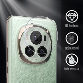 Yiunssy Camera Protection for Honor Magic 6 Pro Camera Protective Film Pack of 3, Anti-Scratch Camera Tempered Glass Protection Glass/Case-Friendly/9H Camera Protection Transparent Protective Glass