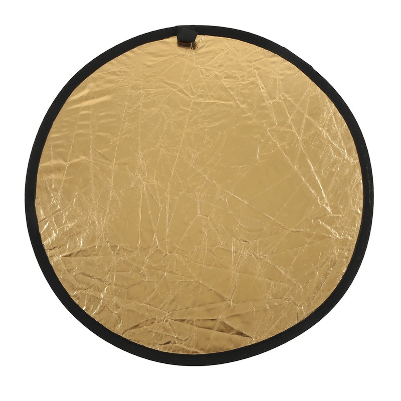 Silver Gold 2 In 1 Reflector Portable Mini Round Light