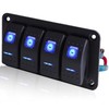Greluma 1 Piece 4 Gang Rocker Switch Panel Dashboard Rocker