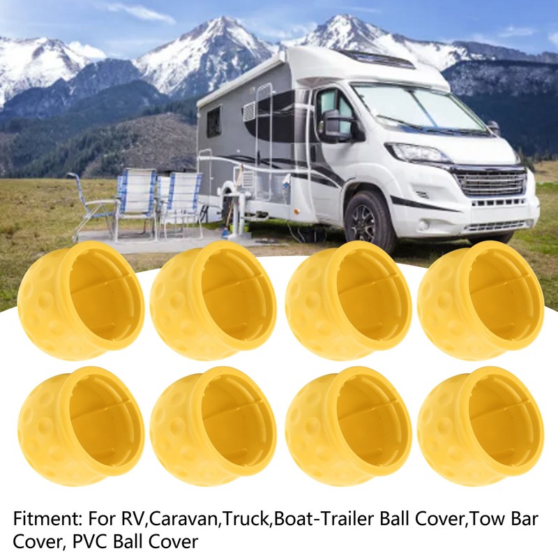 8Pcs Truck Tow Ball Cover 50mm Strong Protection Soft Rugged