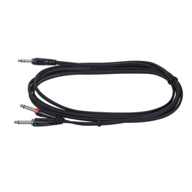 Monoprice 1/4-Inch TRS Male to Dual 1/4-Inch TS Male Insert Cable - 10 Feet - Black