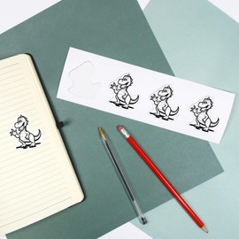 4 x Small 50mm 'Goofy Dinosaur' Permanent Sticker Decals for Cars/Windows/Bins/Walls etc (DW00106752)