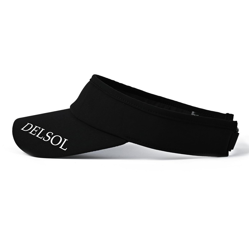 Delsol 7845 Sun Visor, White, Black, One Size Fits Most,