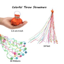 10 Pieces Streamers Popper Throw Streamers Party Poppers Colorful Hand Held Party Streamers Party Poppers No Mess Throw Confetti Pop Out Streamers for Birthday Wedding Graduation Party ( Random color)