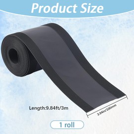 GORGECRAFT 9.84 Feet x 4 Inch Carpet Cord Cover Floor Wire Protector Tape Nylon Polyester Cable Strip Management for Commercial Office Carpet Organized Protector Avoid a Trip Hazard Black