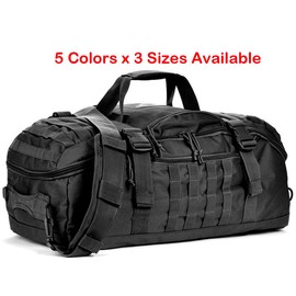 3 In 1 Tactical Military Backpack Travel Duffle Bag for Weekender Gym Workout Deployment - Size: Small (30L), Color: BlackCamo