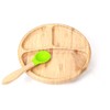 Baby Dinner Plates Portable Non Slip Baby Suction Plate Bamboo