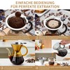 MESNEY Handfilter Kaffeekanne 800ml – Glas Kaffeebereiter mit Edelstahlfilter, Wiederverwendbarer