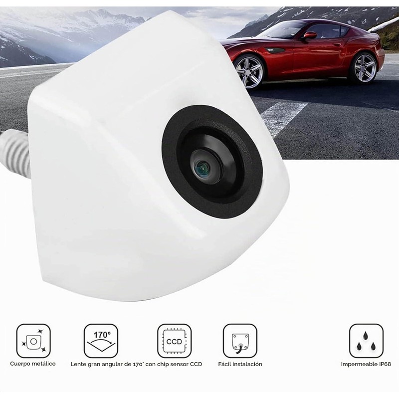 Cámara de Visión Trasera CCD para Automóvil, Cámara de Respaldo