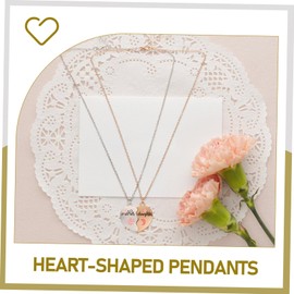 COLLBATH Mom Daughter Matching Heart Pendants Mother's Day Jewelry Clavicle Chain Necklaces Dainty Necklaces for Women