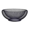GWEOBZ Black Fruit Bowl Candy Dish Metal Mesh Round Wire