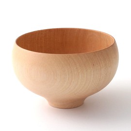 Kishu Lacquerware Kakuda Seibei Shoten WM-403036 Dishwasher-Safe Soup Bowl, Wooden, Lacquerware, B.C. Mizume Cherry Blossom, Natural Single Item