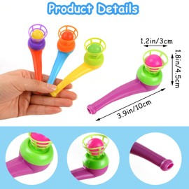 Niuhong 20 Pieces Blow Ball Game Sound Maker Whistles Noisemaker Trout Funny Party Crackmaker Plastic Whistle Blower Birthday Party Carnival Children's Gifts Random Colour (A)