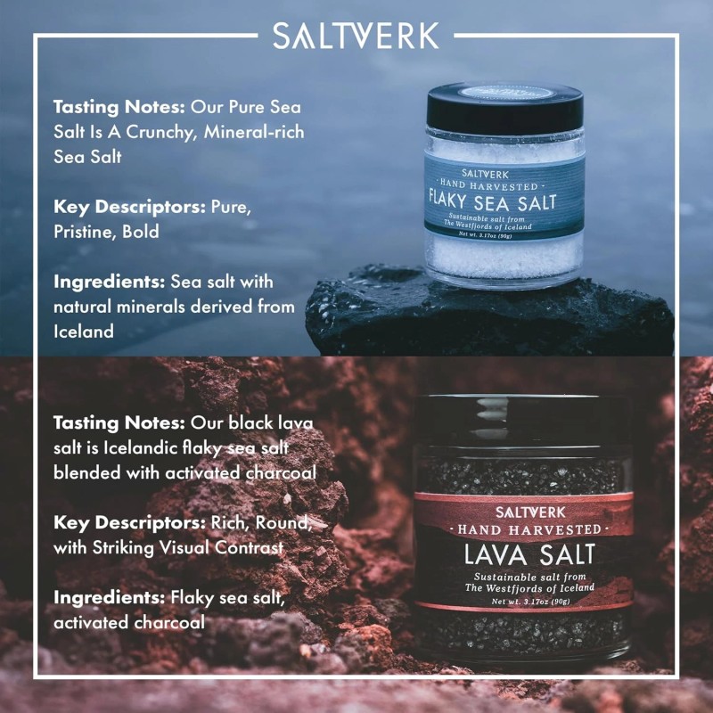 Saltverk Salt Gift Set- Includes 2 Jars - Flaky and