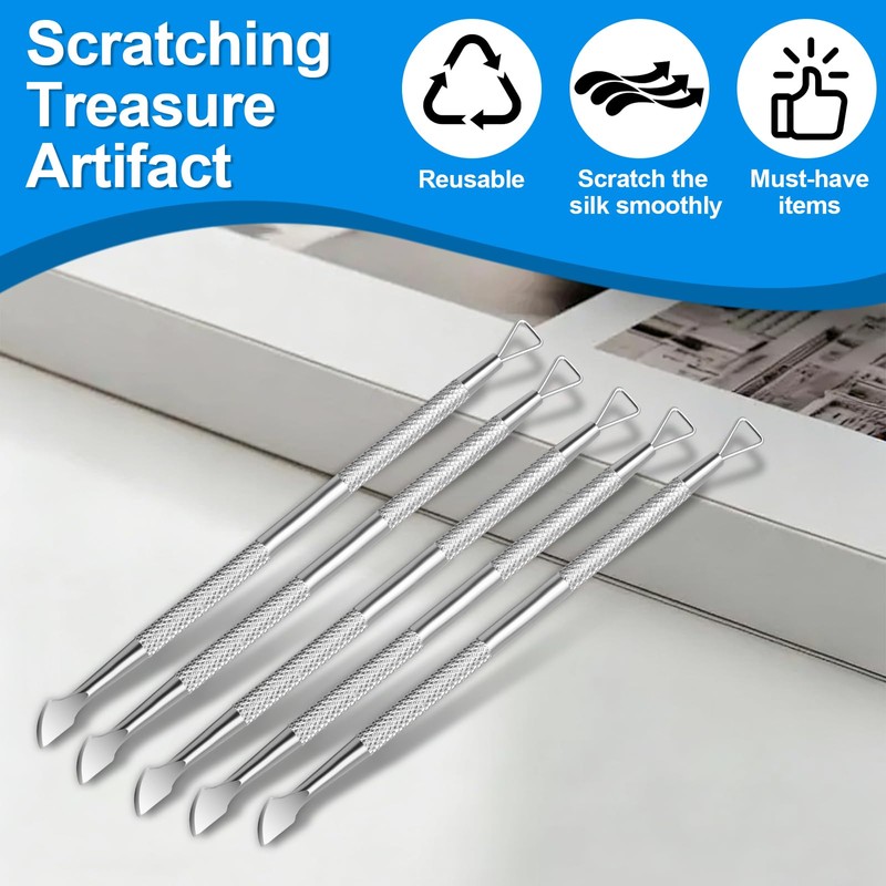 Lottery Ticket Scratcher Tool 5PCS Portable Multi-Use Metal Lotto Scraping